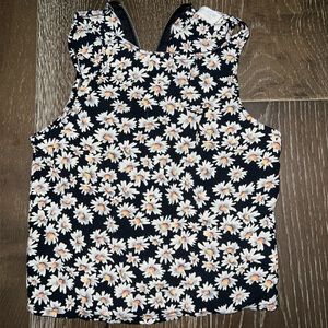 XS Daisy zip up tank. Vintage